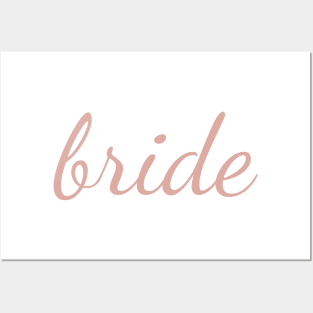 Bride Dusty Rose Cursive Posters and Art